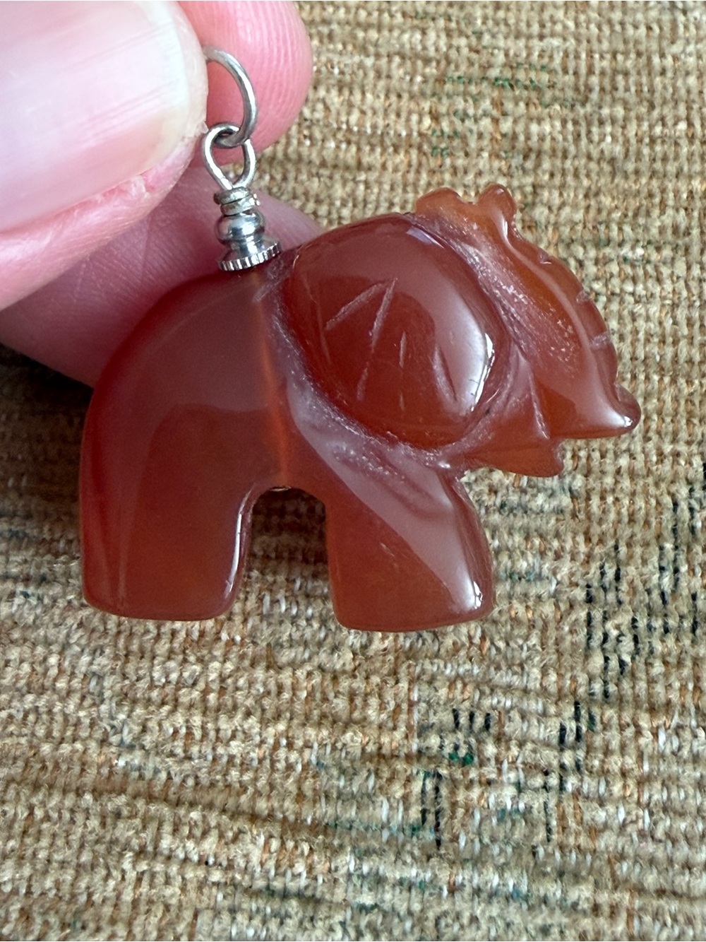 Antique Amber Elephant Pendant blessed by Buddhist Priest Witch’s Estate Sale